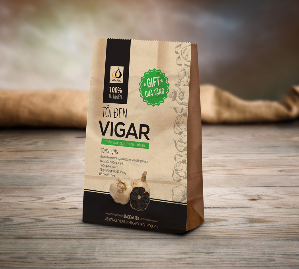 VIGARLIC - Sáng tạo mẫu thiết kế bao bì và nhận diện thương hiệu tỏi đen VIGARLIC